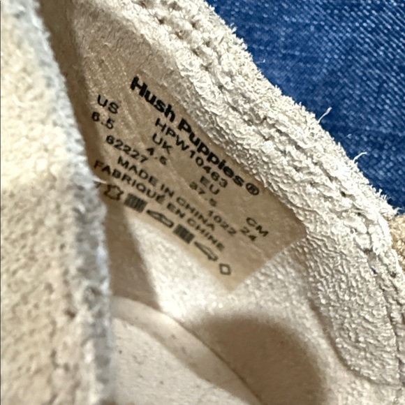 Hush Puppies Cream Wedge Shoes - Picture 4 of 5